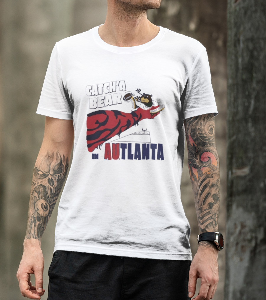 Catch'a Bear Auburn Tigers Vs Baylor Bears AUTlanta Tiger Stripe Football T-Shirt