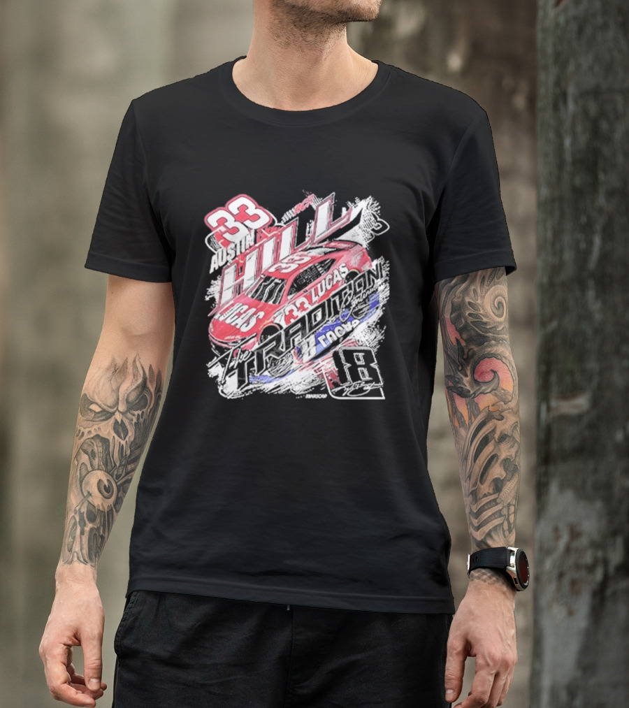 Austin Hill 33 Lucas Oil RCR NASCAR Racing Car Classic Ink T-Shirt