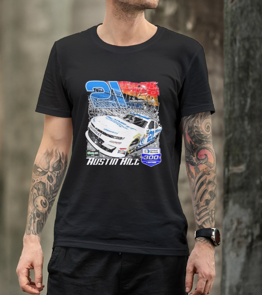 Austin Hill Richard Childress Racing February 2026 United Rentals 300 Daytona Race Winner Chevrolet 21 T-Shirt