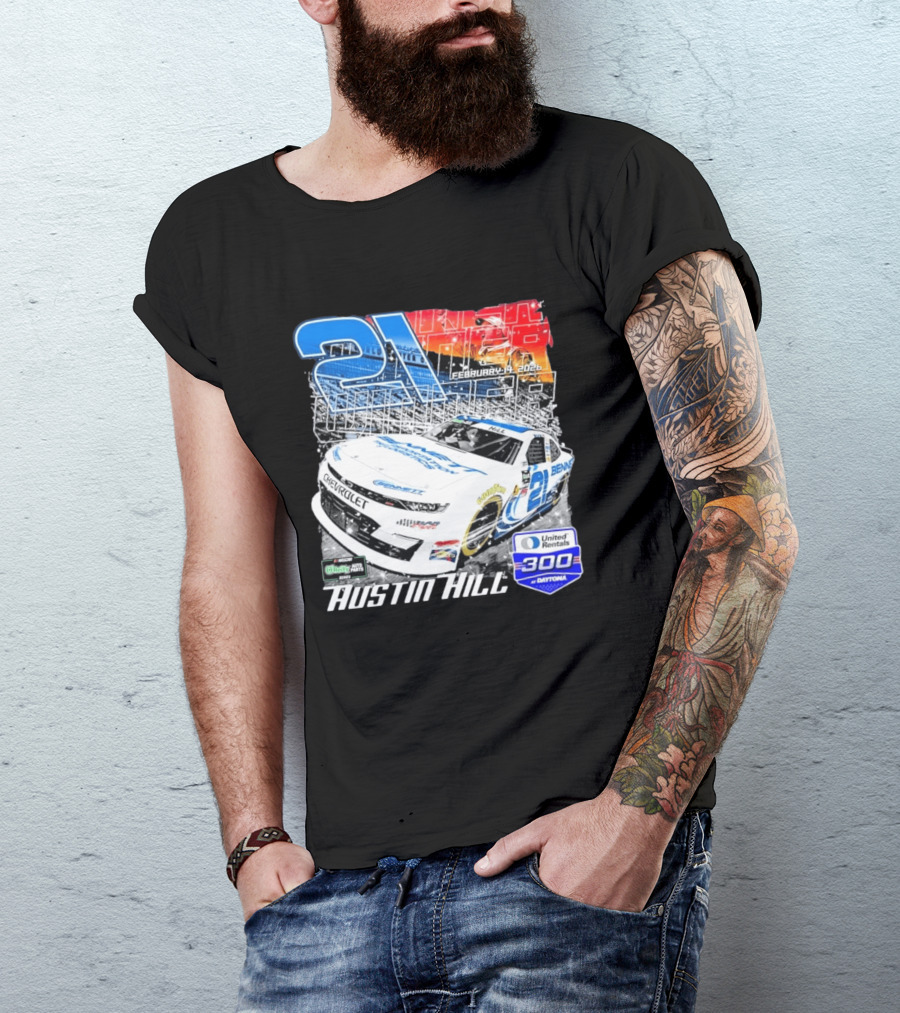 Austin Hill Richard Childress Racing February 2026 United Rentals 300 Daytona Race Winner Chevrolet 21 T-Shirt