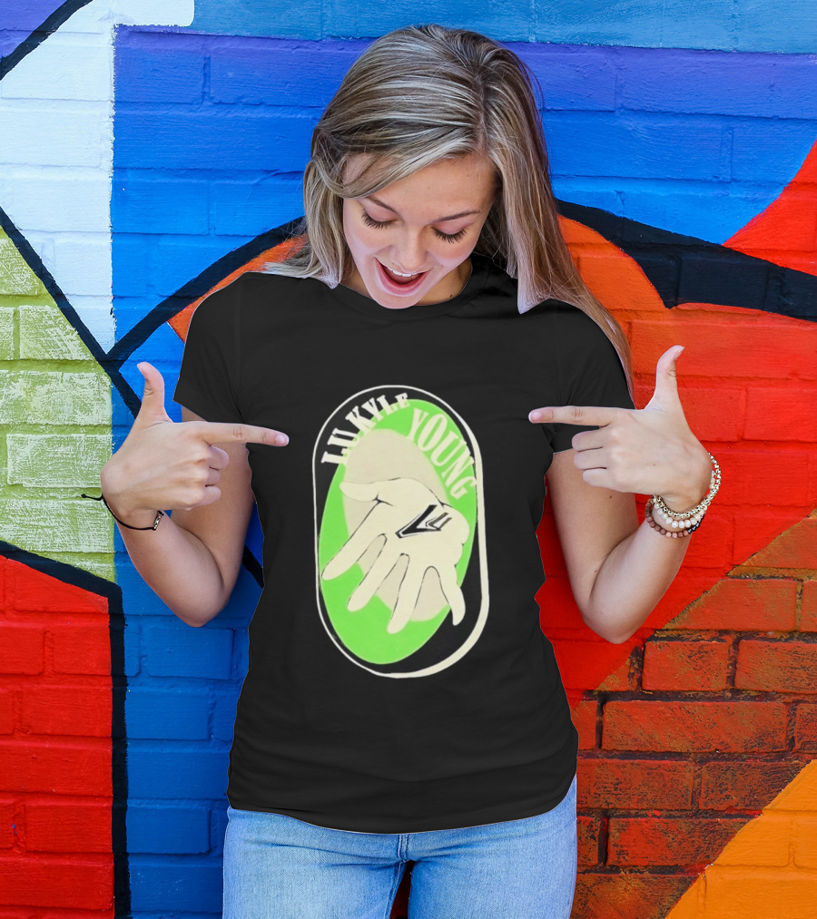 Lukyle Young Hand With Emblem In Green Oval T-Shirt