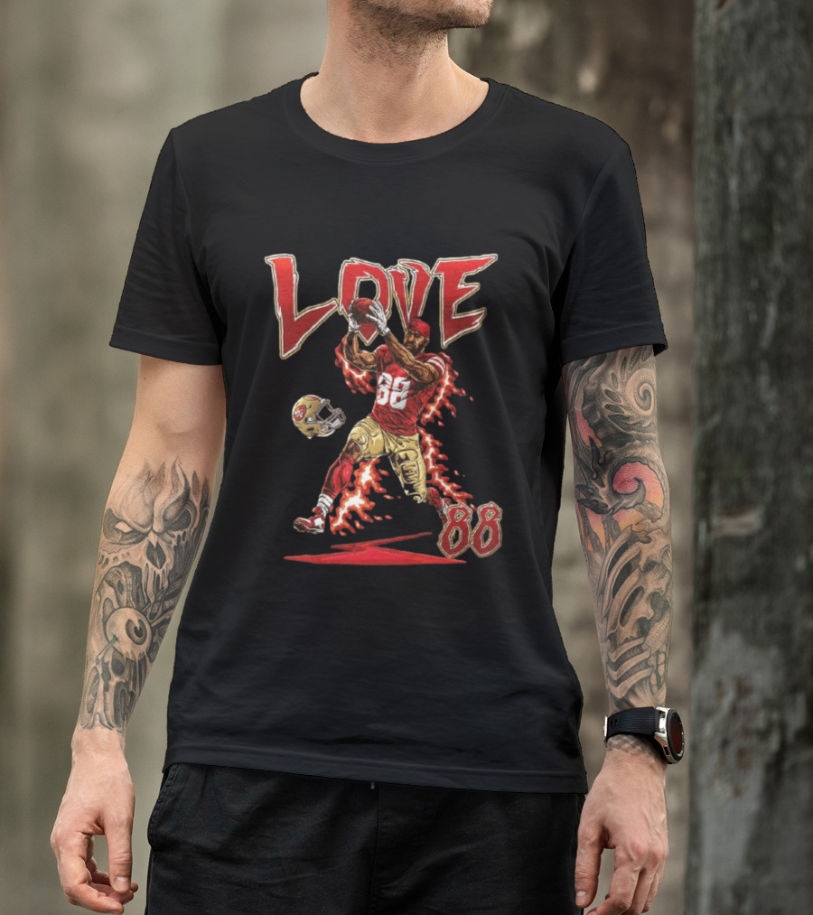 Marquise Goodwin San Francisco 49ers Number 88 Catching Football Love T-Shirt
