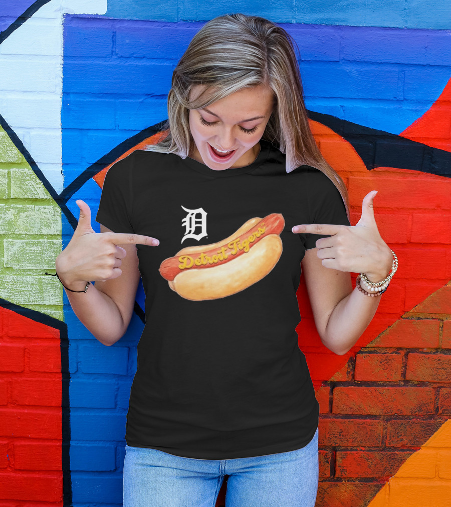 Detroit Tigers Youth Tiny Turnip Hot Dog T-Shirt