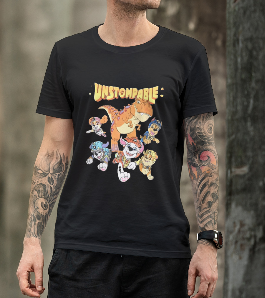 Paw Patrol Unstompable Pups With Tyrannosaurus Dinosaur Adventure T-Shirt