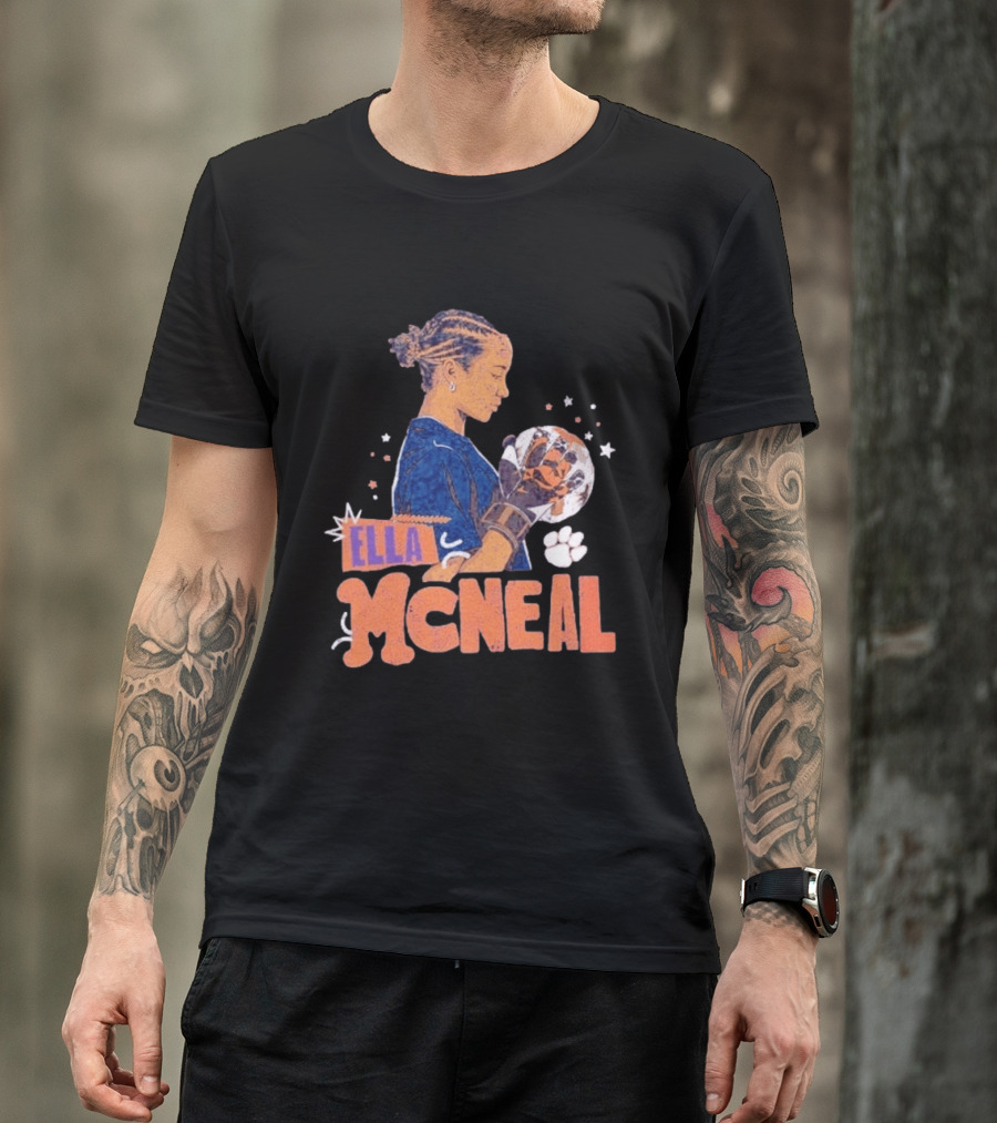 Ella McNeal Clemson Tigers Soccer Player Holding Ball T-Shirt