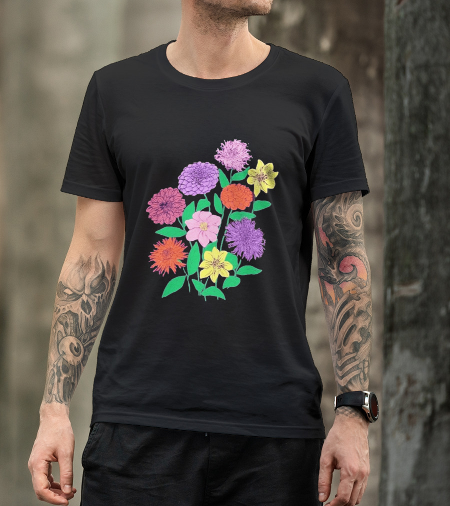 Jane Colby Colorful Floral Arrangement T-Shirt