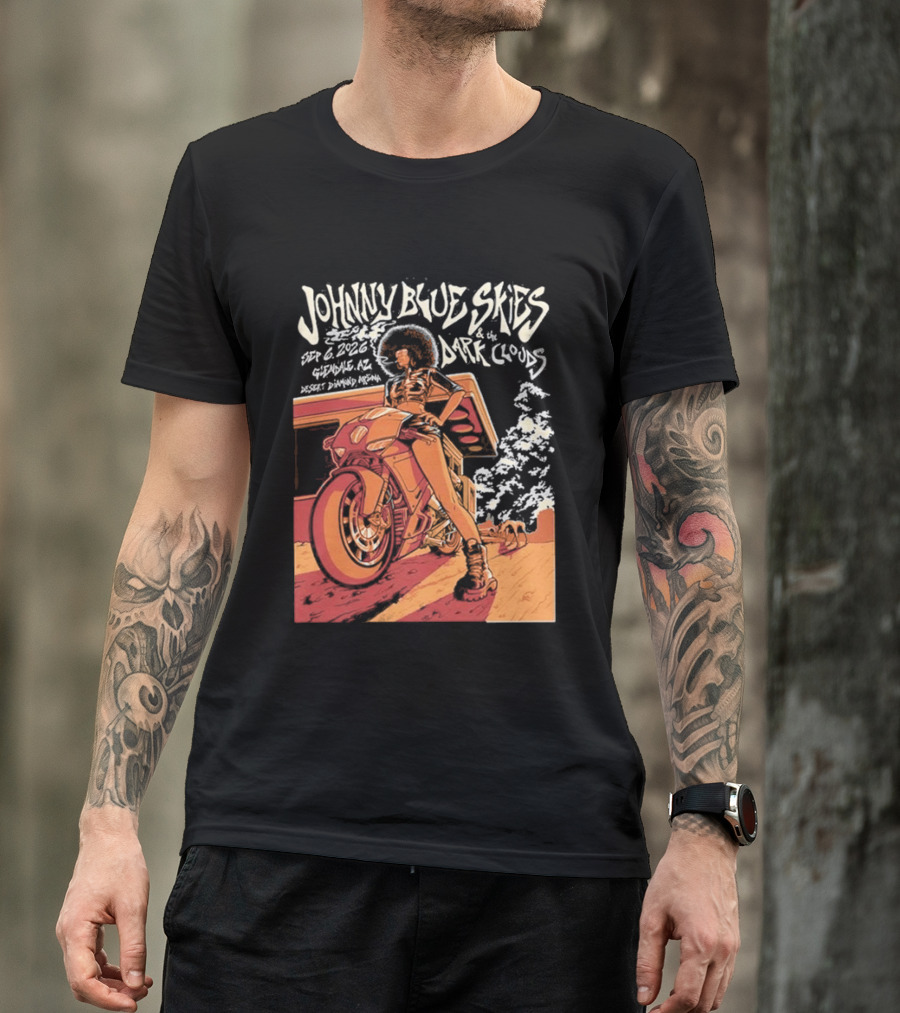 Johnny Blue Skies And The Dark Clouds Glendale AZ September 8 2026 Desert Diamond Arena Event T-Shirt
