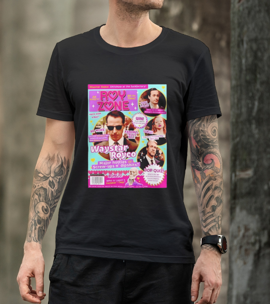 Roy Zone Waystar Royco Magazine Cover Kendall Tells All Roman Shiv Connor Roy T-Shirt