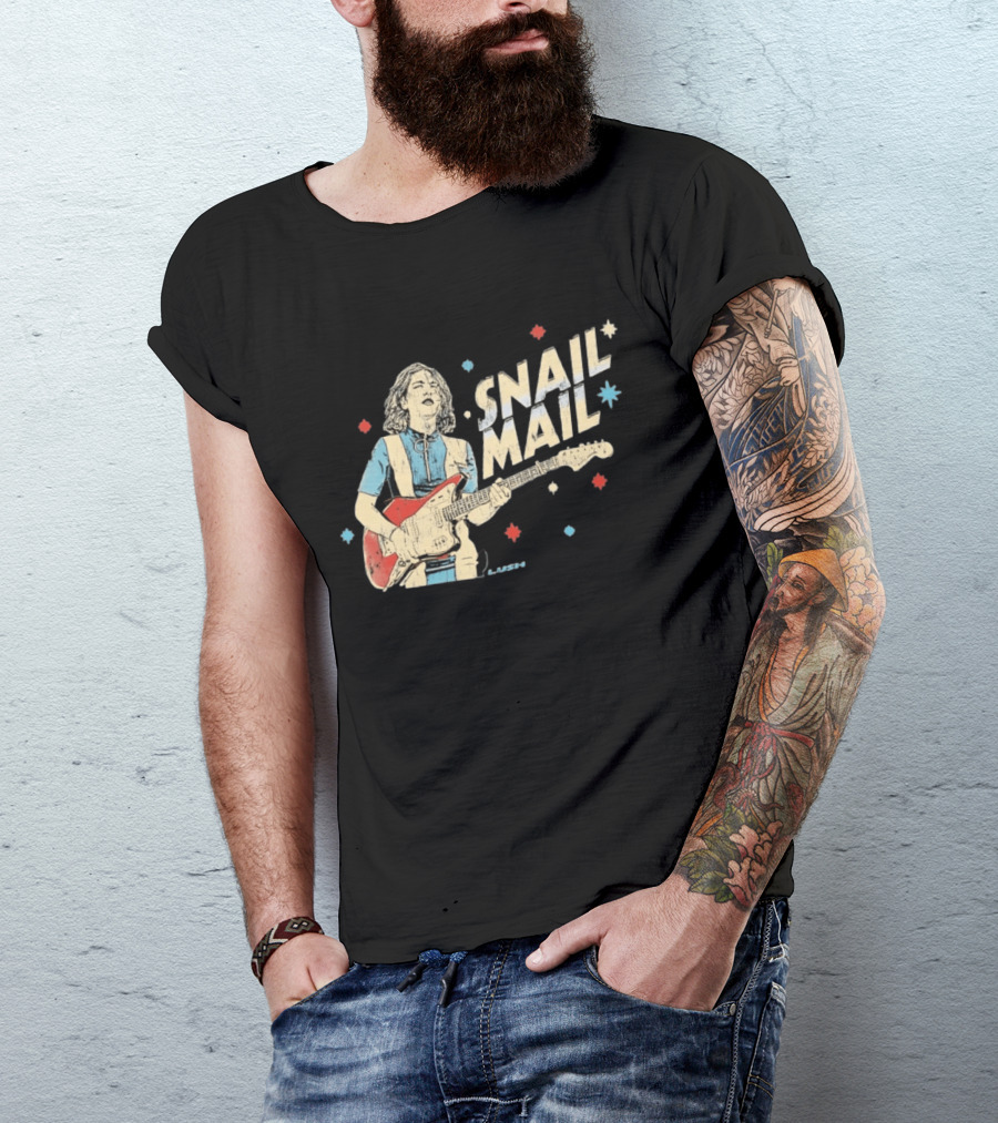 Snail Mail Lush Indie Rock Distressed Guitar T-Shirt