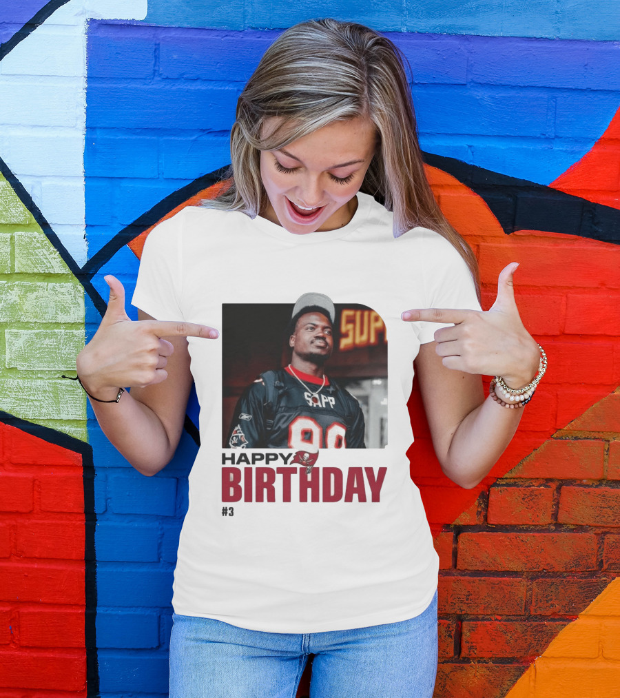 Happy Birthday Rueben Jr. Sapp Jersey #3 Football T-Shirt