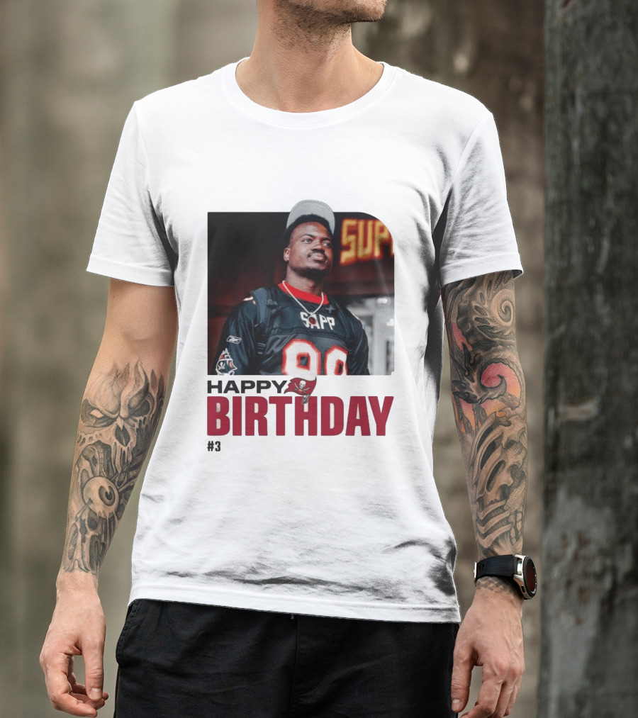 Happy Birthday Rueben Jr. Sapp Jersey #3 Football T-Shirt