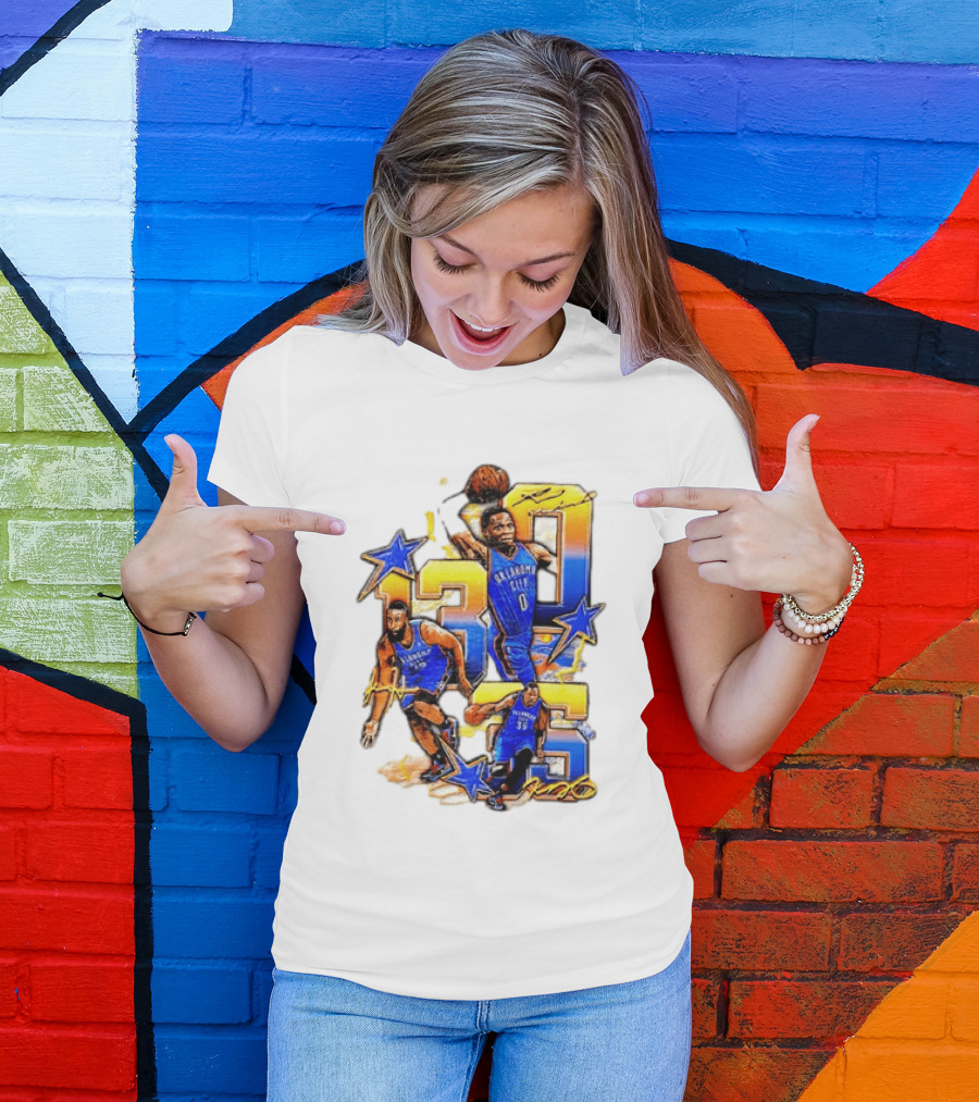 James Harden Russell Westbrook Kevin Durant Oklahoma City Thunder NBA Legends T-Shirt