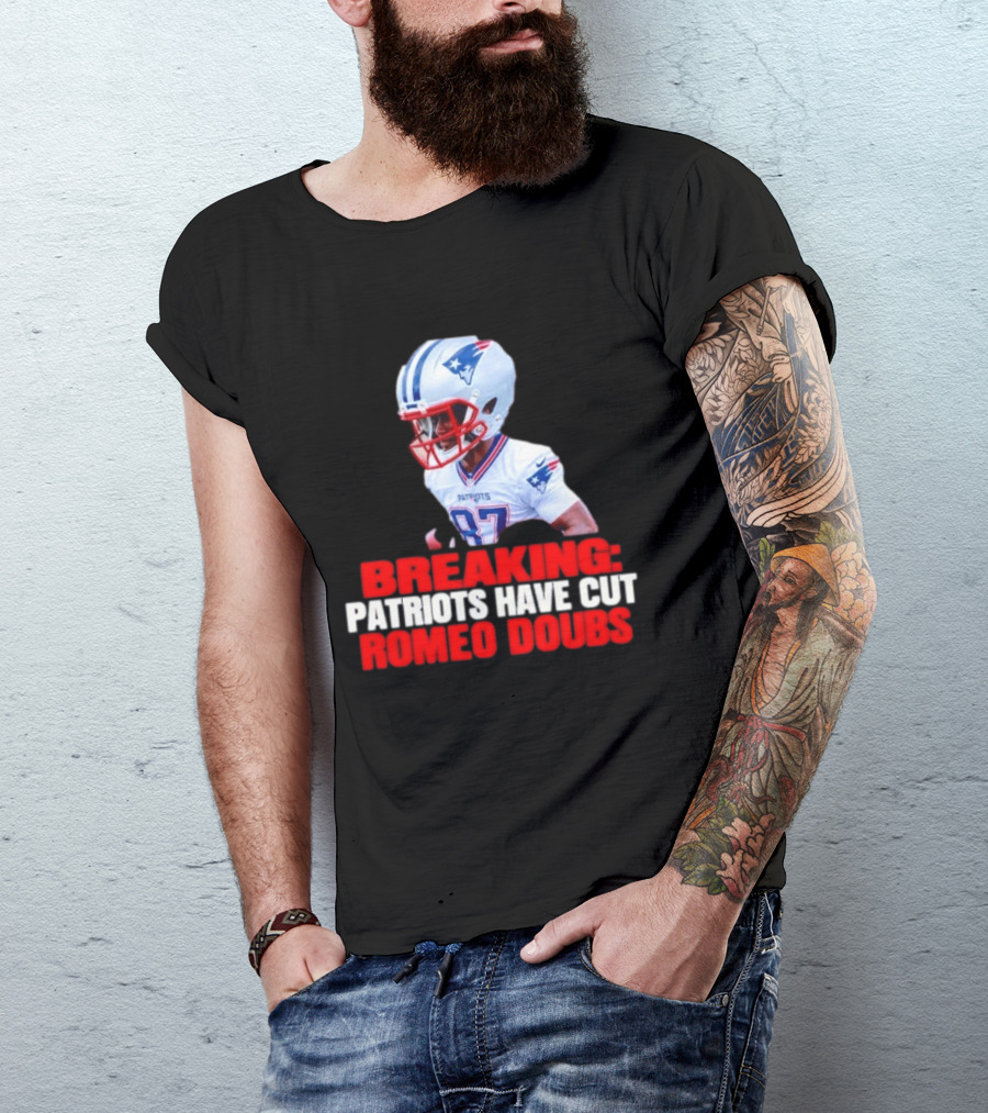 Breaking Patriots Have Cut Romeo Doubs 87 Football News T-Shirt