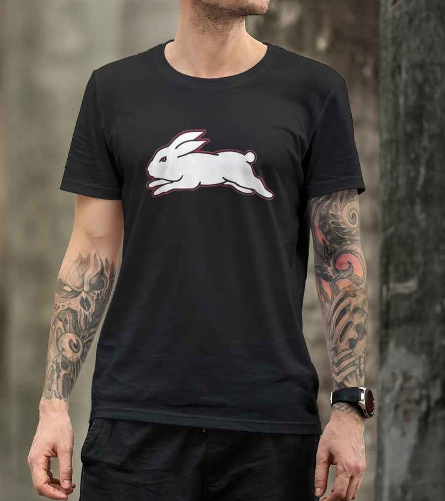 Jai 100th Game South Sydney Rabbitohs Iconic Rabbit Logo Celebration T-Shirt