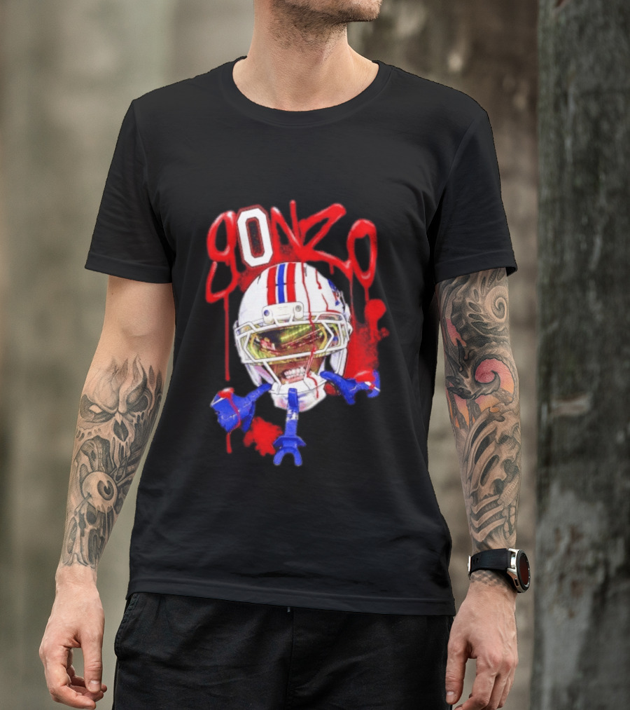 Christian Gonzalez Gonzo New England Patriots Football Helmets And Gear T-Shirt