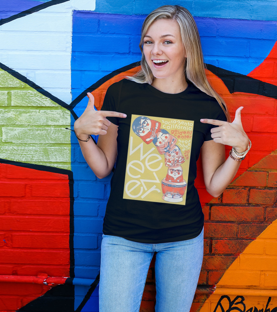 Sacramento California Golden 1 Center September 8 2026 Weezer Concert Matryoshka Dolls T-Shirt
