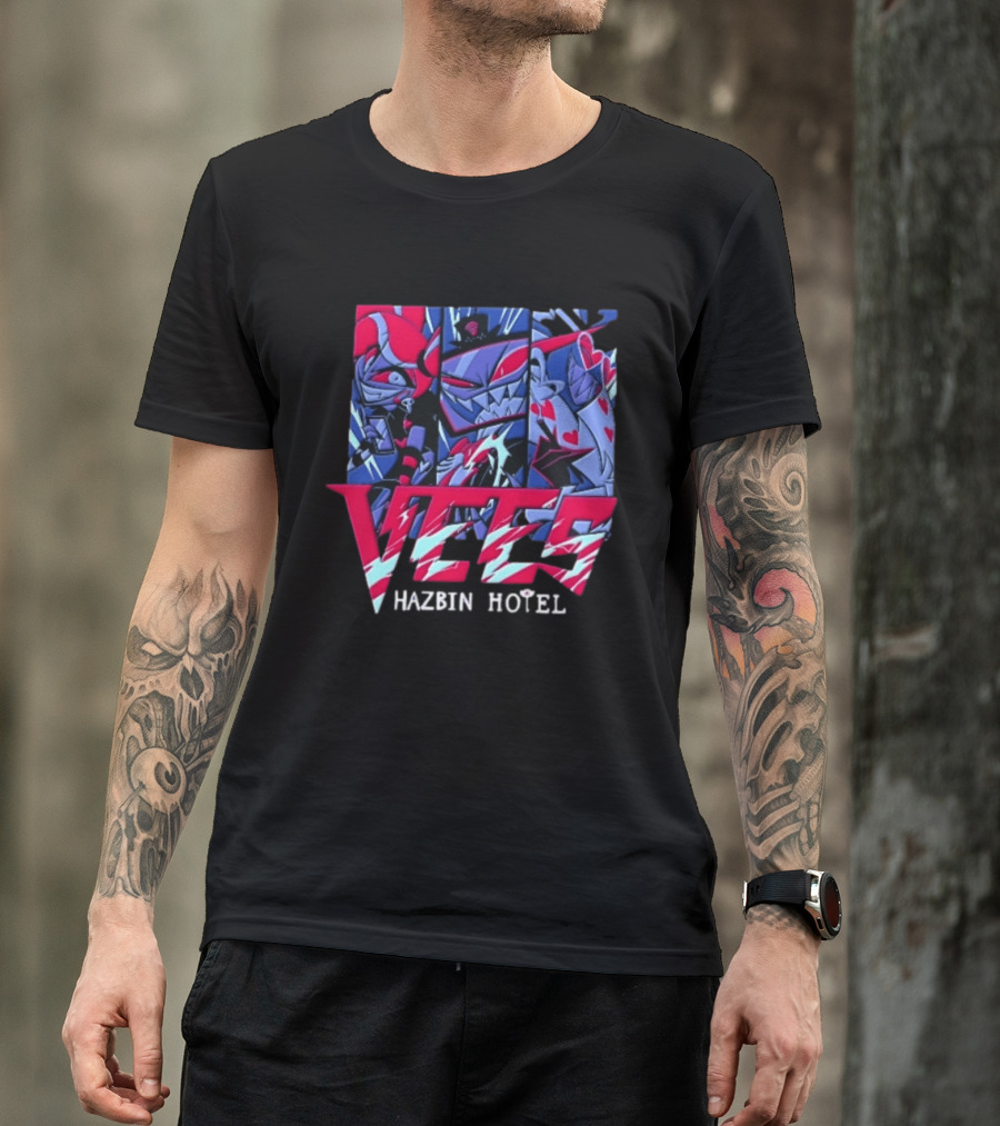 Vees Hazbin Hotel Cartoon Demon Characters T-Shirt