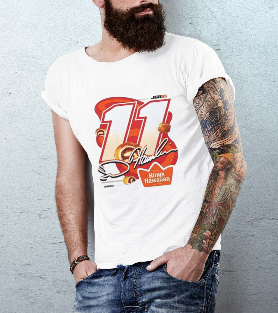 Denny Hamlin 11 JGR Nascar King's Hawaiian Cinnamon Bites T-Shirt