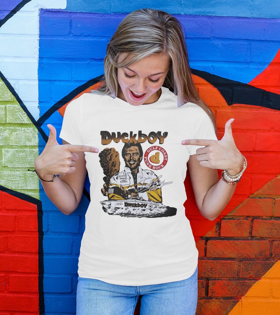 Duckboy Gulf Coast Punk Rock Diet Coke Racing Boat Signature T-Shirt