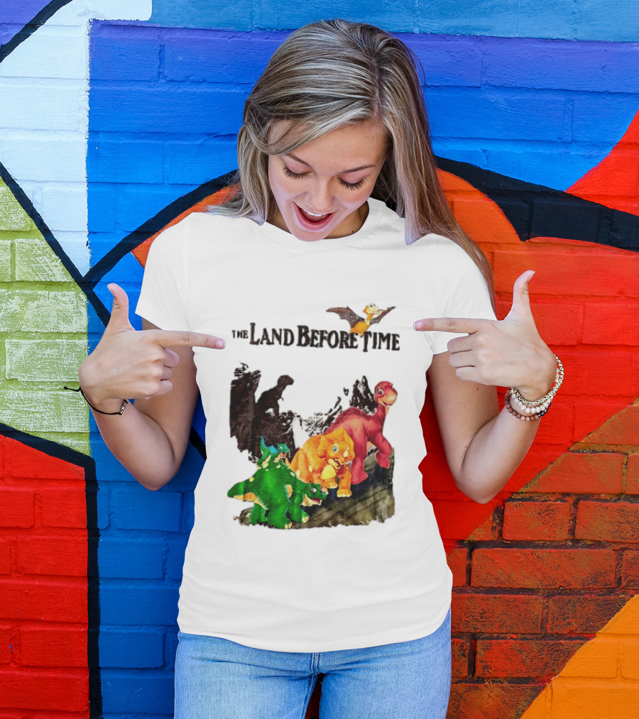 The Land Before Time Littlefoot Petrie Cera Spike Dinosaur Movie Youth T-Shirt
