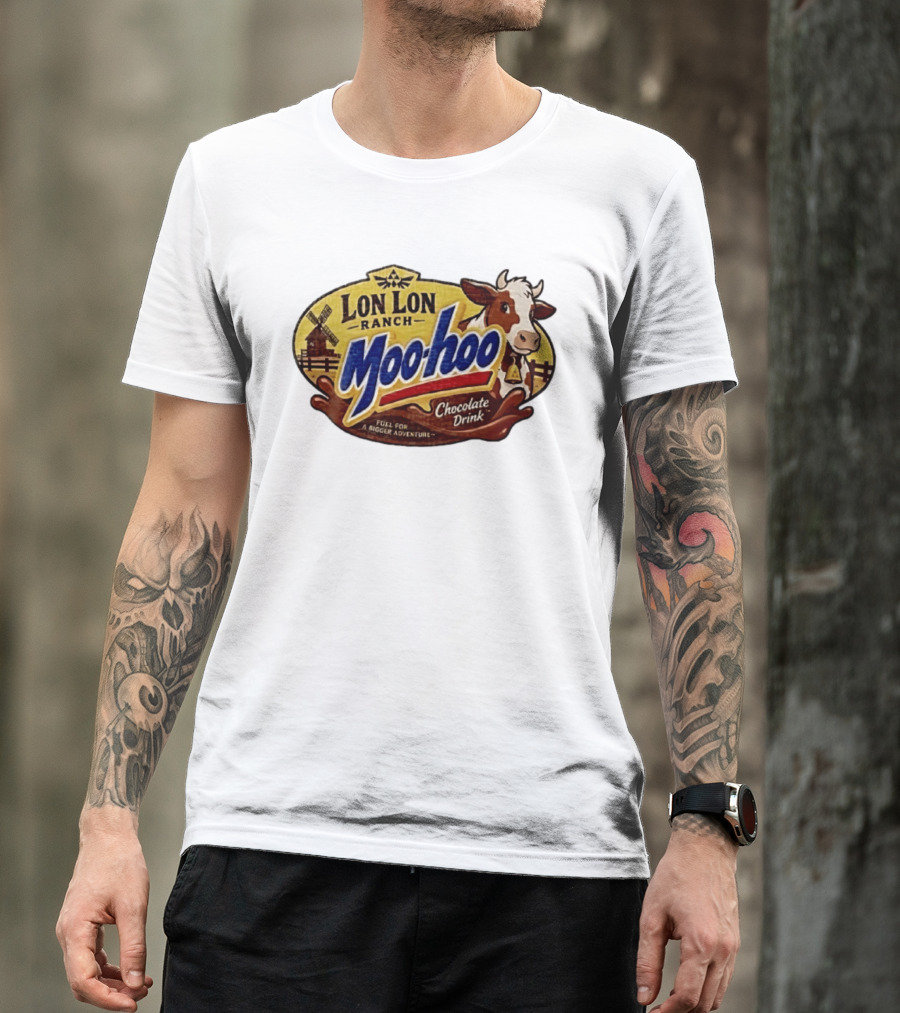 Lon Lon Ranch Moo Hoo Chocolate Drink Fuel For A Bigger Adventure Legend Of Zelda T-Shirt
