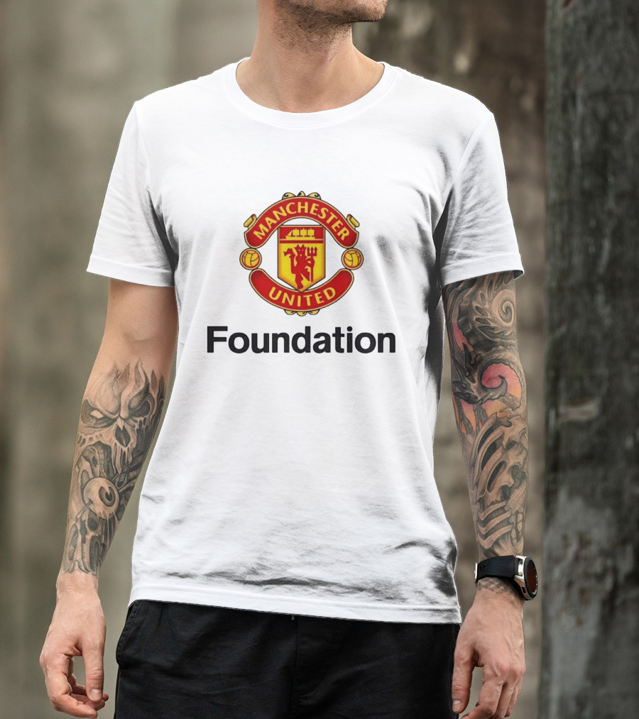 Manchester United Foundation Logo Man Utd Charity Football Initiative T-Shirt