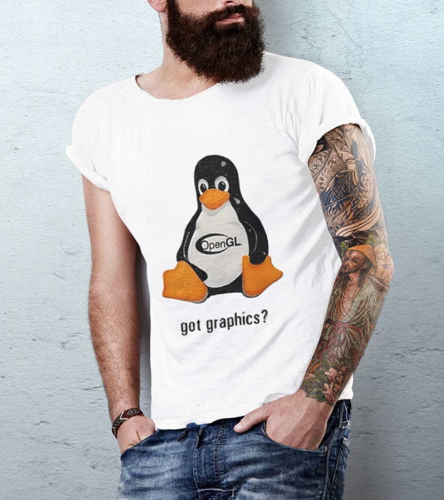 Tux Linux Penguin OpenGL Got Graphics? T-Shirt