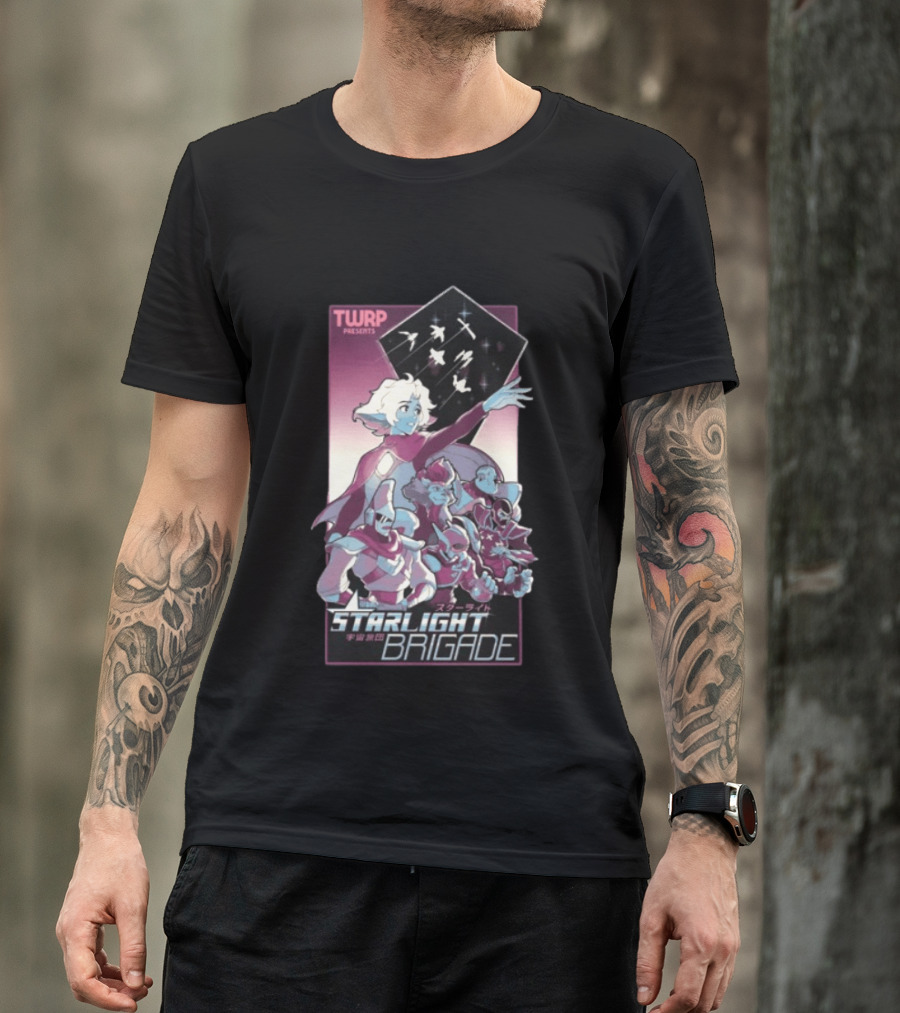 TWRP Presents Starlight Brigade Anime Style Longsleeve T-Shirt