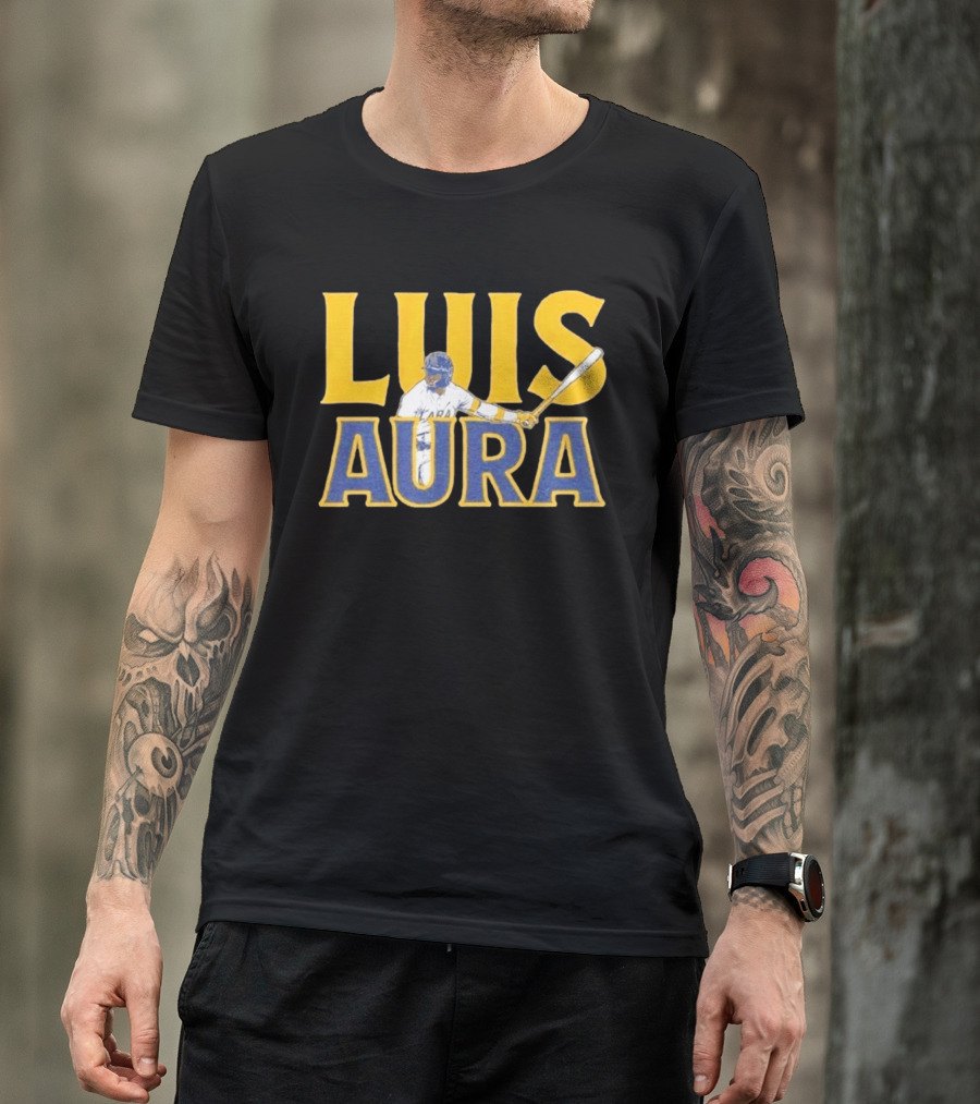 Luis Aura Luis Lara Milwaukee Brewers Player Sporting Bat T-Shirt