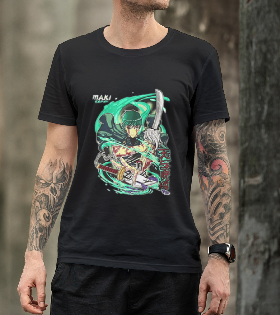 Maki Zenin Jujutsu Kaisen Tenyo Jubaku Heaven's Restriction Anime Sword T-Shirt