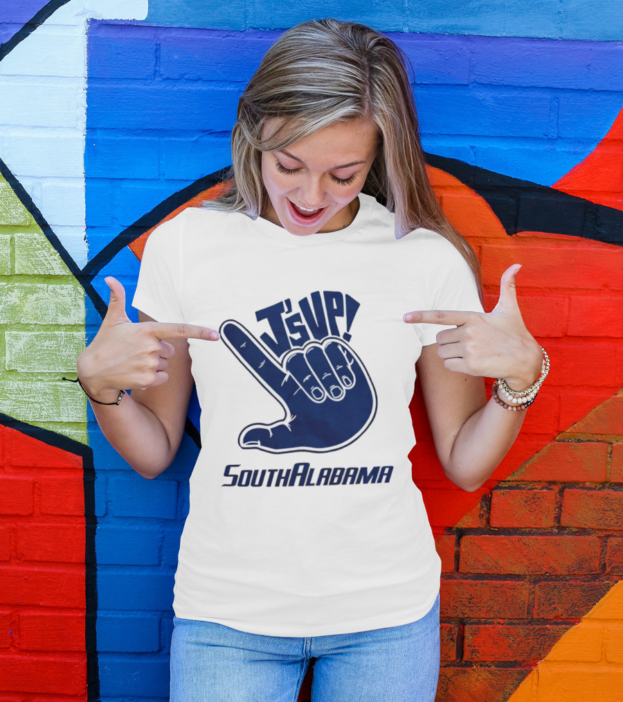 J's Up South Alabama Jaguars Hand Sign Fan Gear T-Shirt