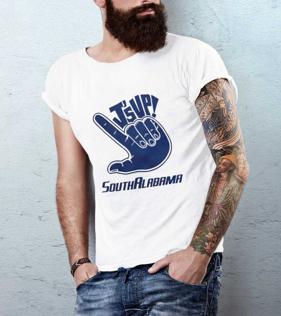 J's Up South Alabama Jaguars Hand Sign Fan Gear T-Shirt