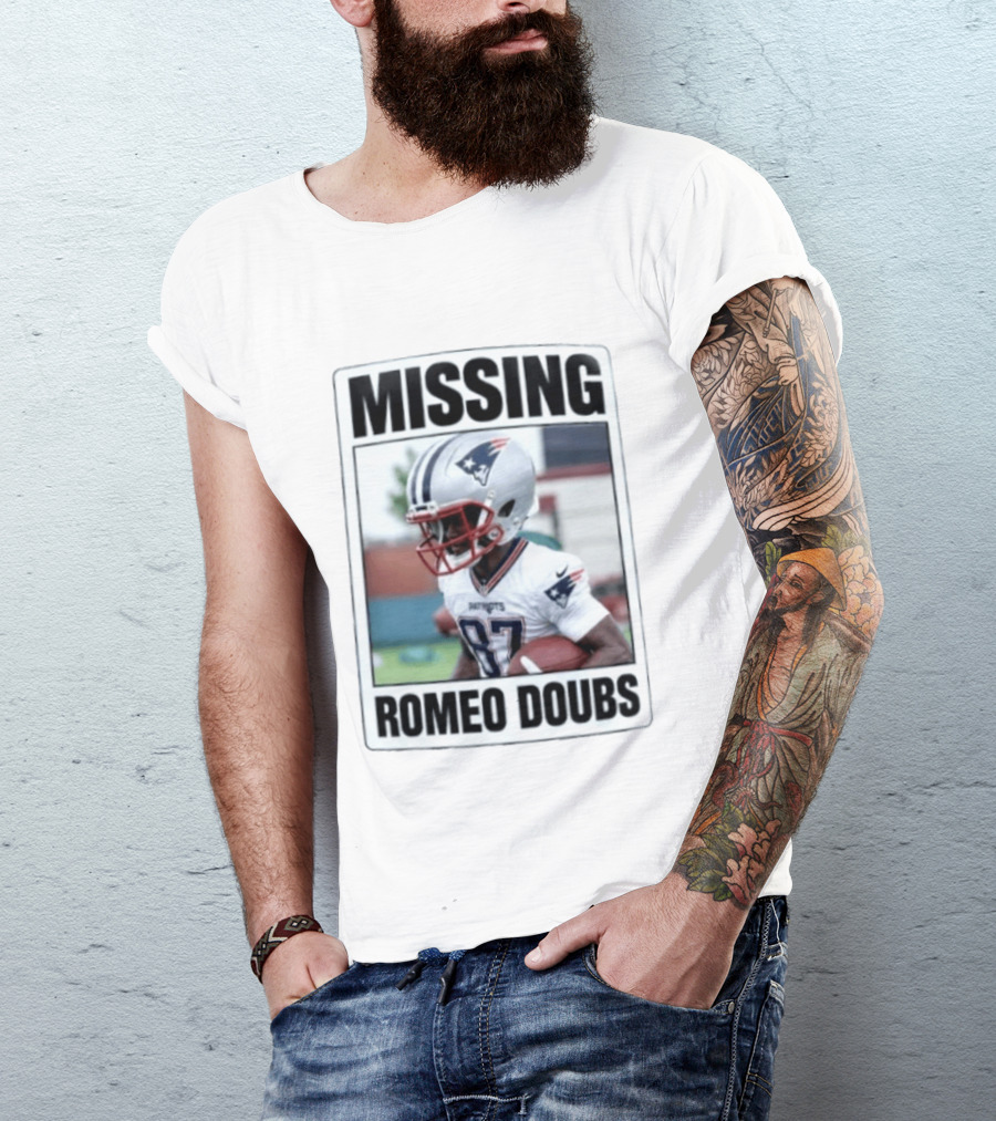 Missing Romeo Doubs New England Patriots T-Shirt