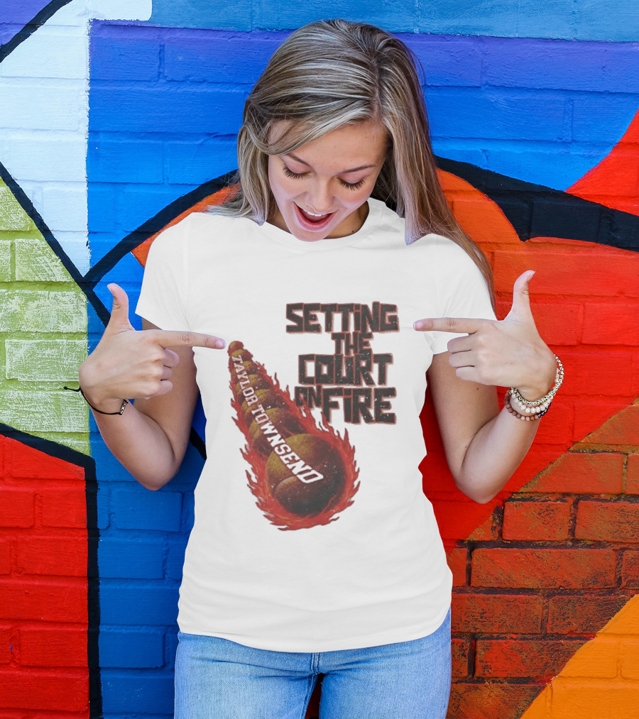 Taylor Townsend Setting The Court On Fire Tennis Flameball T-Shirt