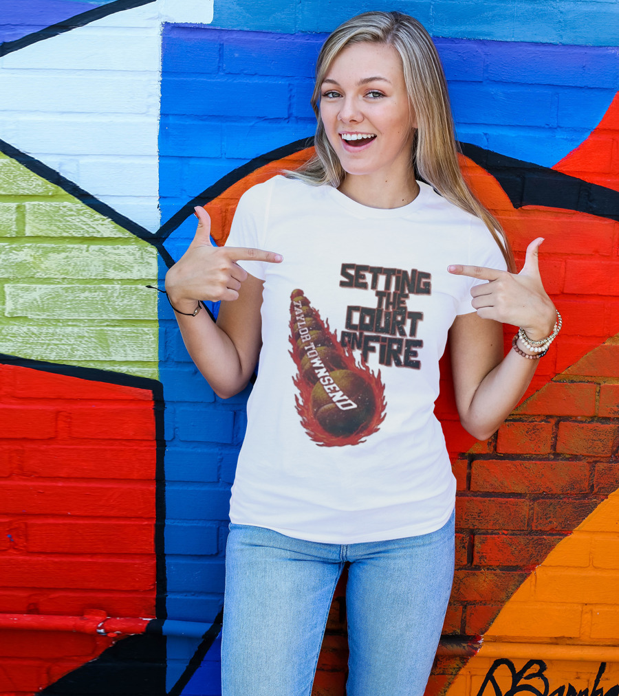 Taylor Townsend Setting The Court On Fire Tennis Flameball T-Shirt