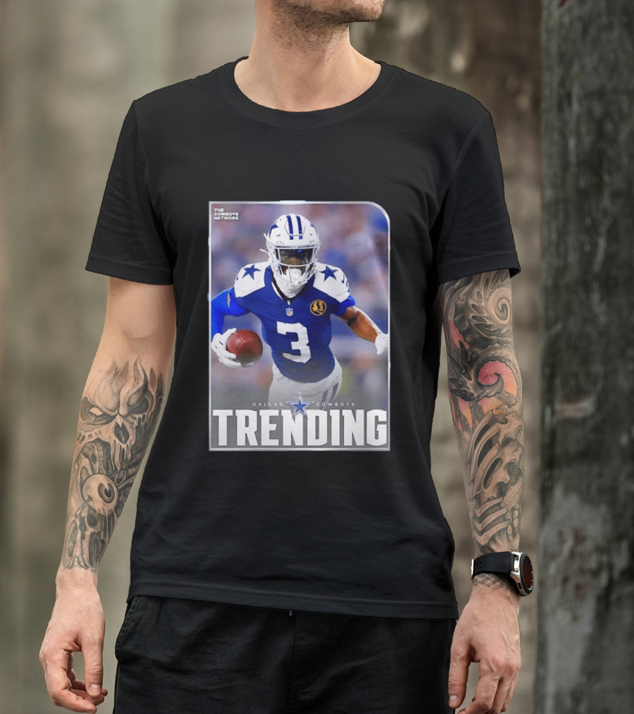 Dallas Cowboys Network Trending Number 3 Player Football T-Shirt