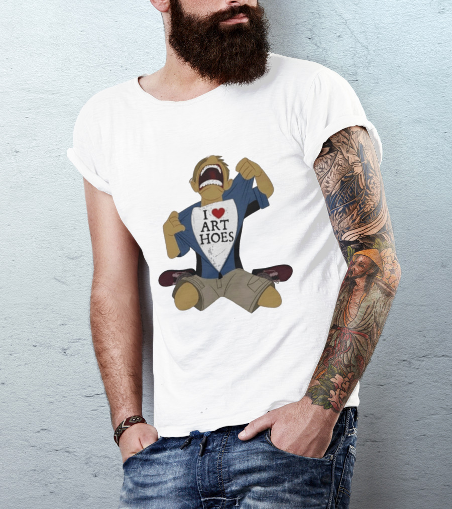 I Love Art Hoes Vintage Cartoon Style Trend T-Shirt
