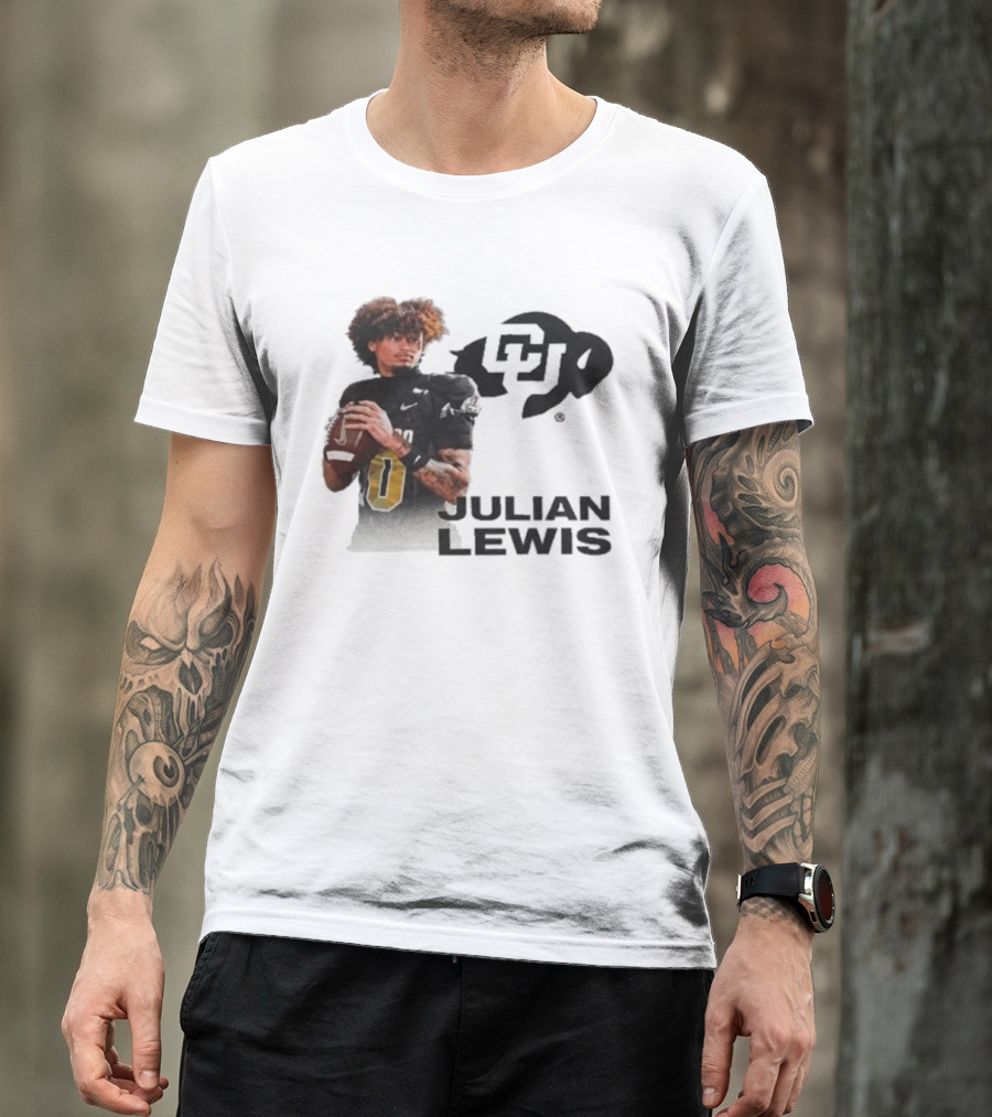 Julian Lewis Colorado Buffaloes CU Football T-Shirt