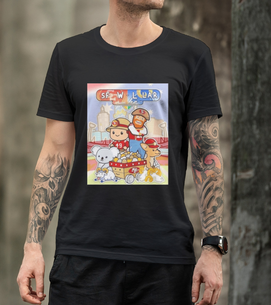 San Francisco 49ers Dig Up A Win SF W L LAR Australia T-Shirt