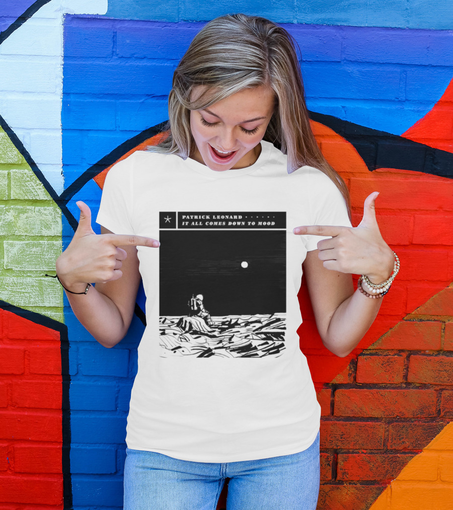 Patrick Leonard It All Comes Down To Mood Moonlit Ocean Scene T-Shirt