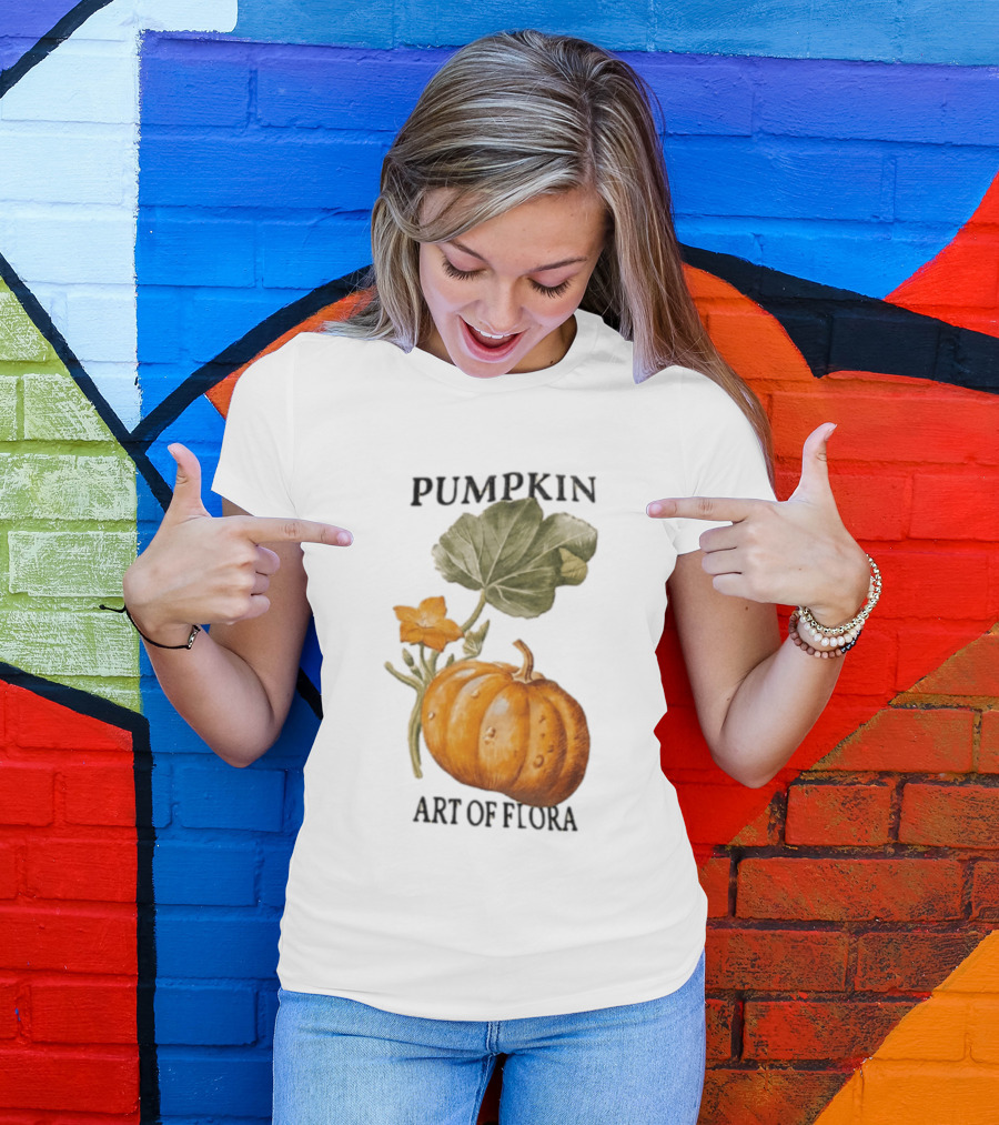 Pumpkin Art Of Flora Botanical T-Shirt