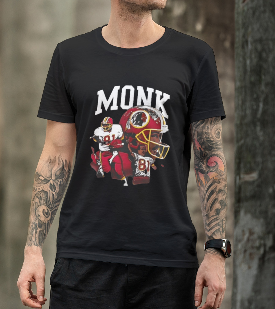 MONK Washington Redskins Bootleg Football Helmet Player Collage 81 T-Shirt