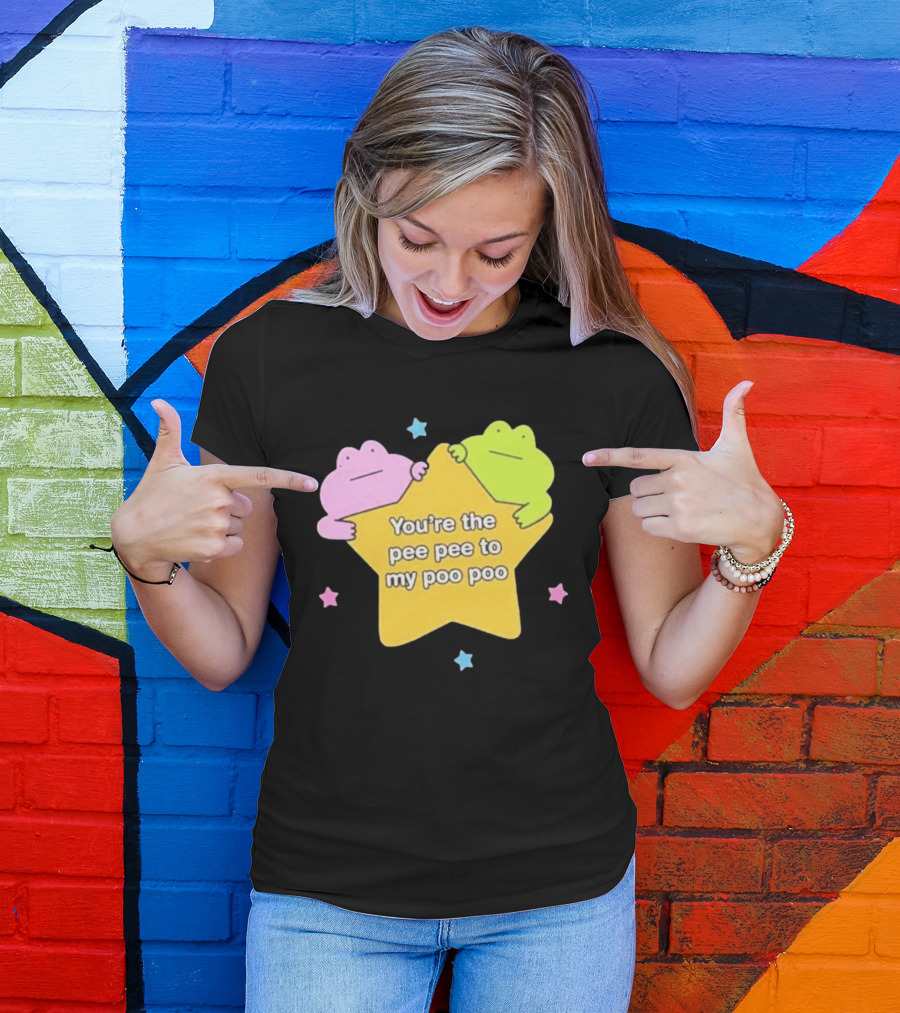 You're The Pee Pee To My Poo Poo Frogs Star Cute Pastel Kawaii Frogs T-Shirt