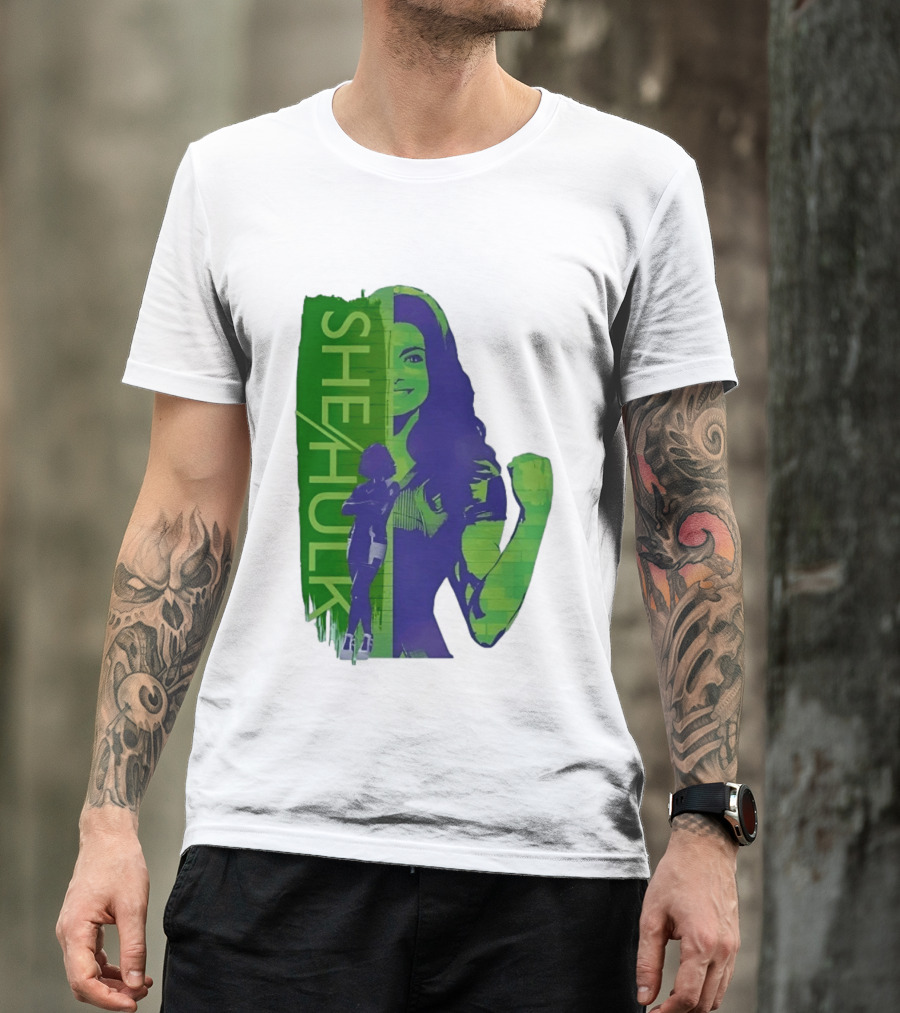 She Hulk Marvel Superhero Jennifer Walters Comic Style Heroic Pose T-Shirt