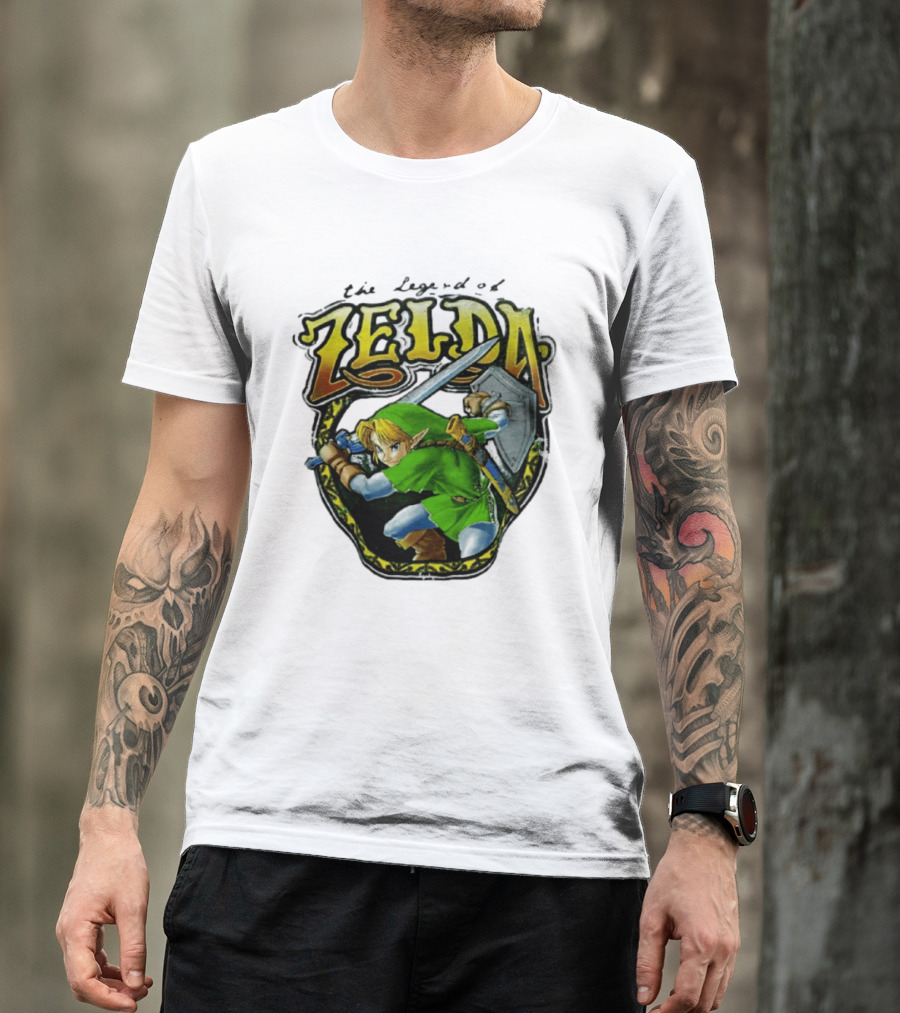 The Legend Of Zelda Link With Sword And Shield T-Shirt