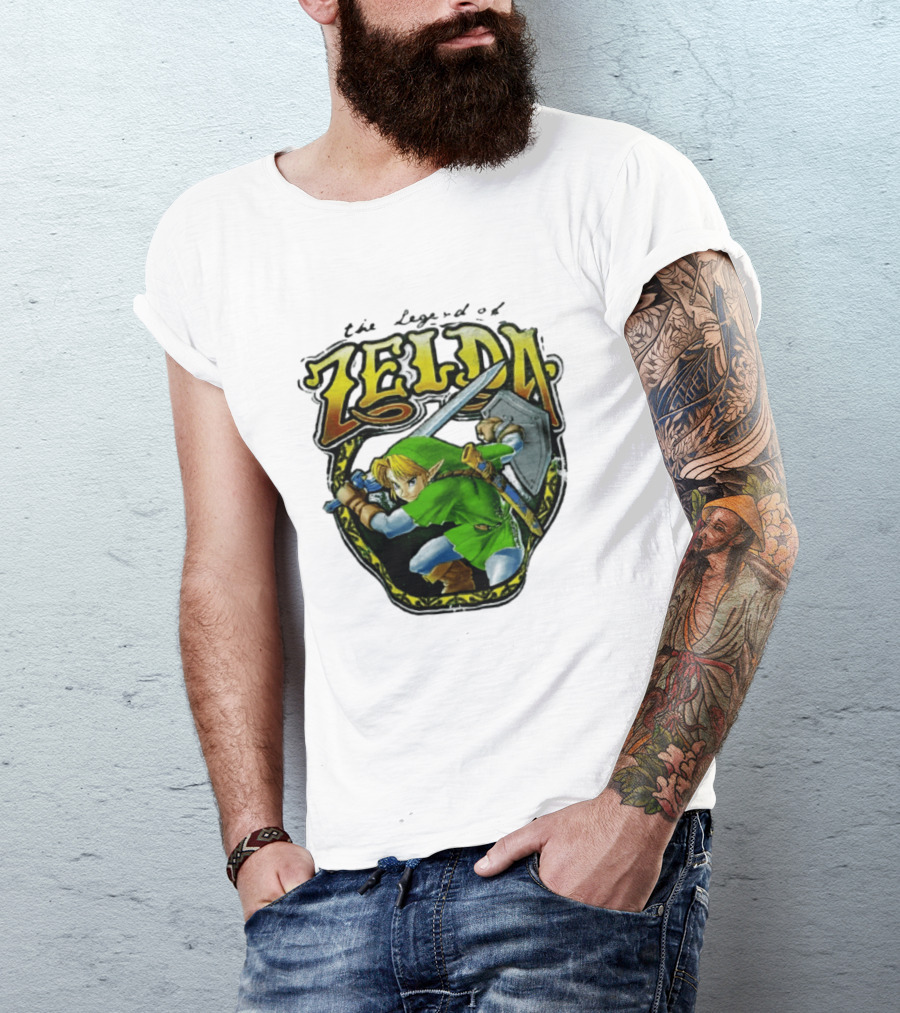 The Legend Of Zelda Link With Sword And Shield T-Shirt