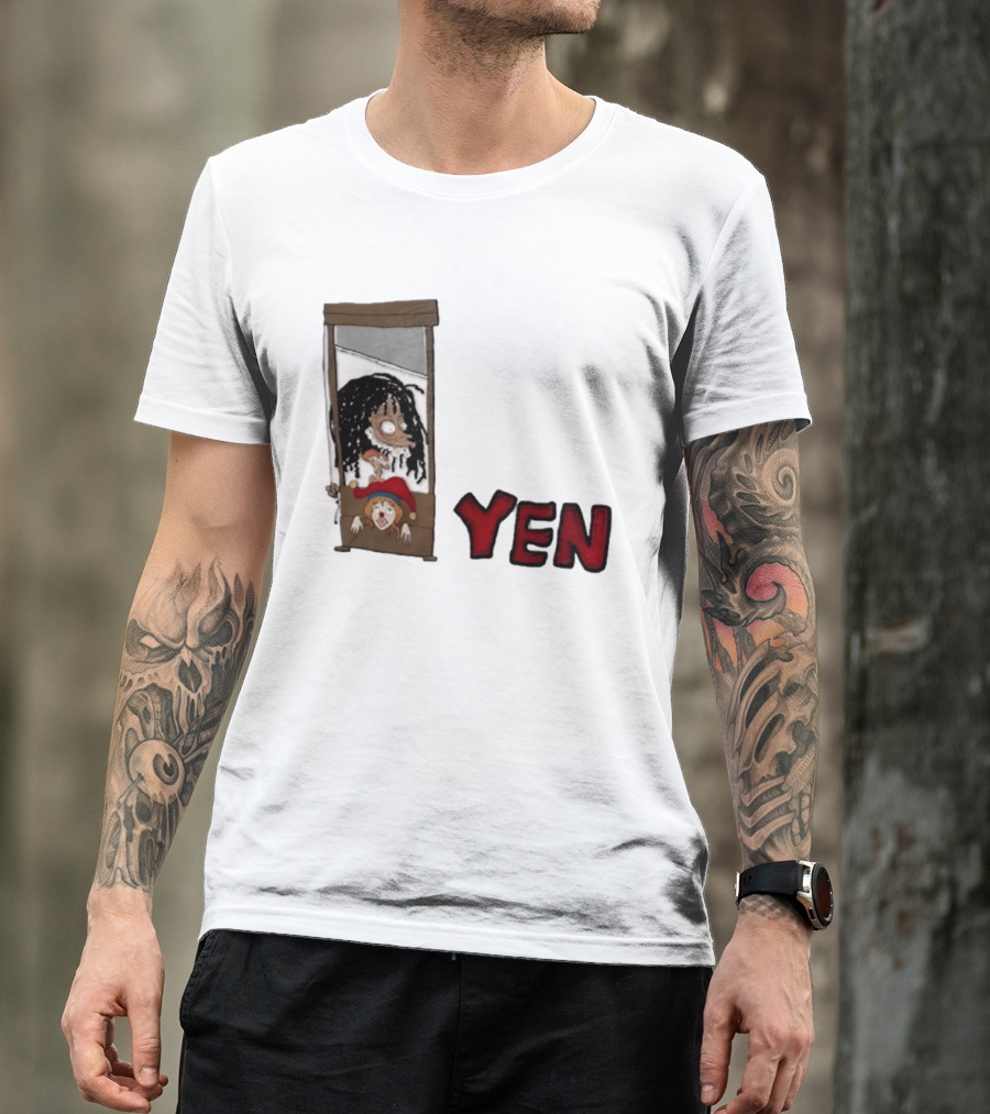 Yen Guillotine Clown Head Cartoon T-Shirt
