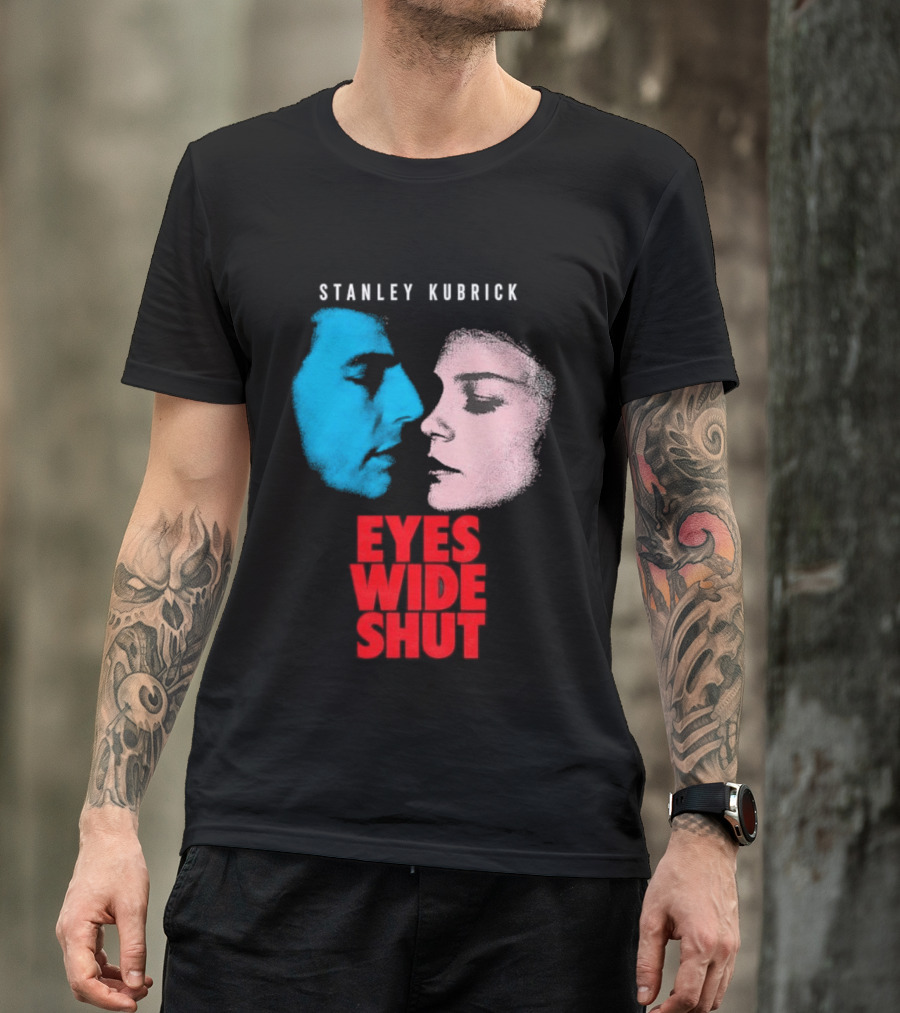 Stanley Kubrick Eyes Wide Shut Blue And Pink Faces T-Shirt
