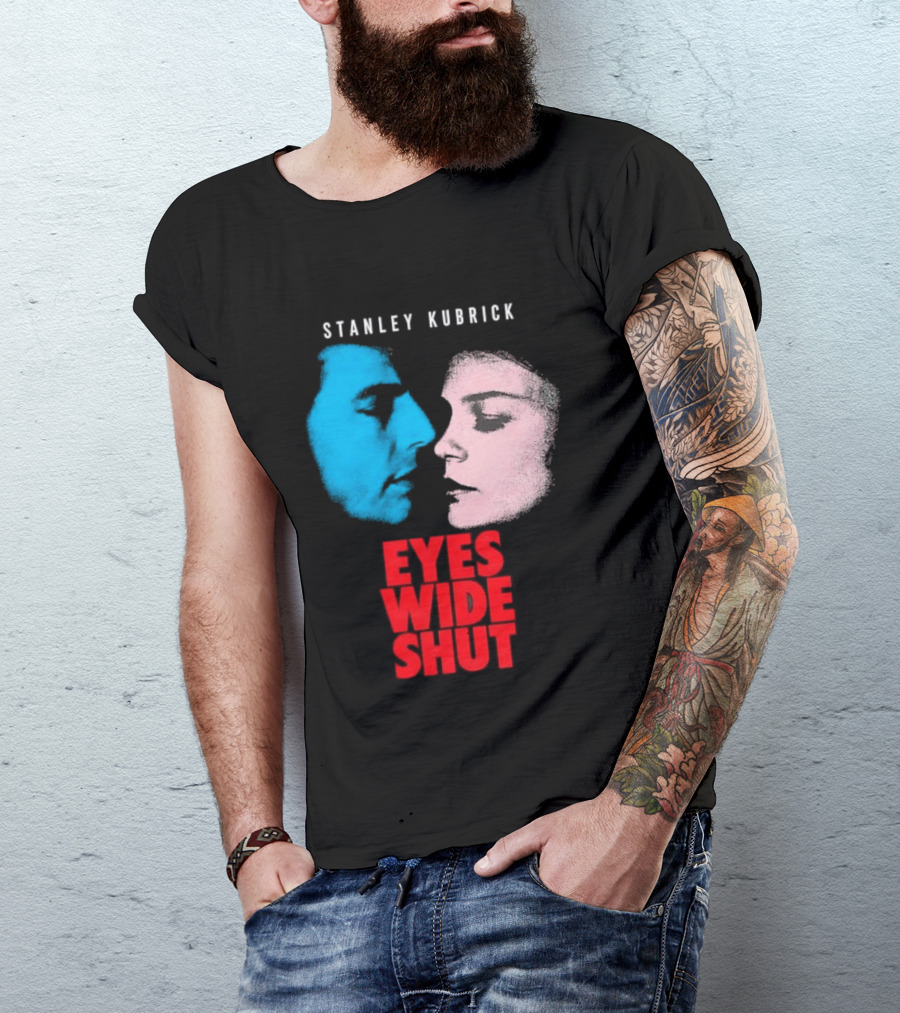 Stanley Kubrick Eyes Wide Shut Blue And Pink Faces T-Shirt