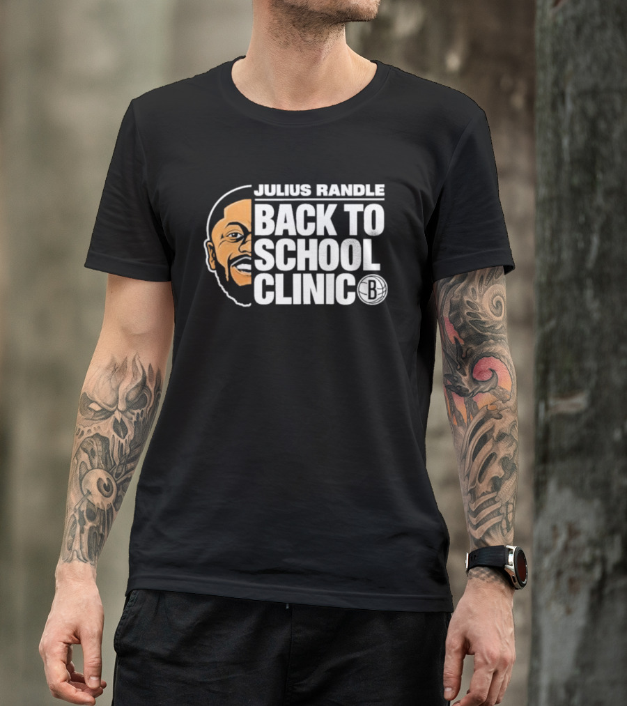 Julius Randle Back To School Clinic Special Event With Iconic Basketball T-Shirt